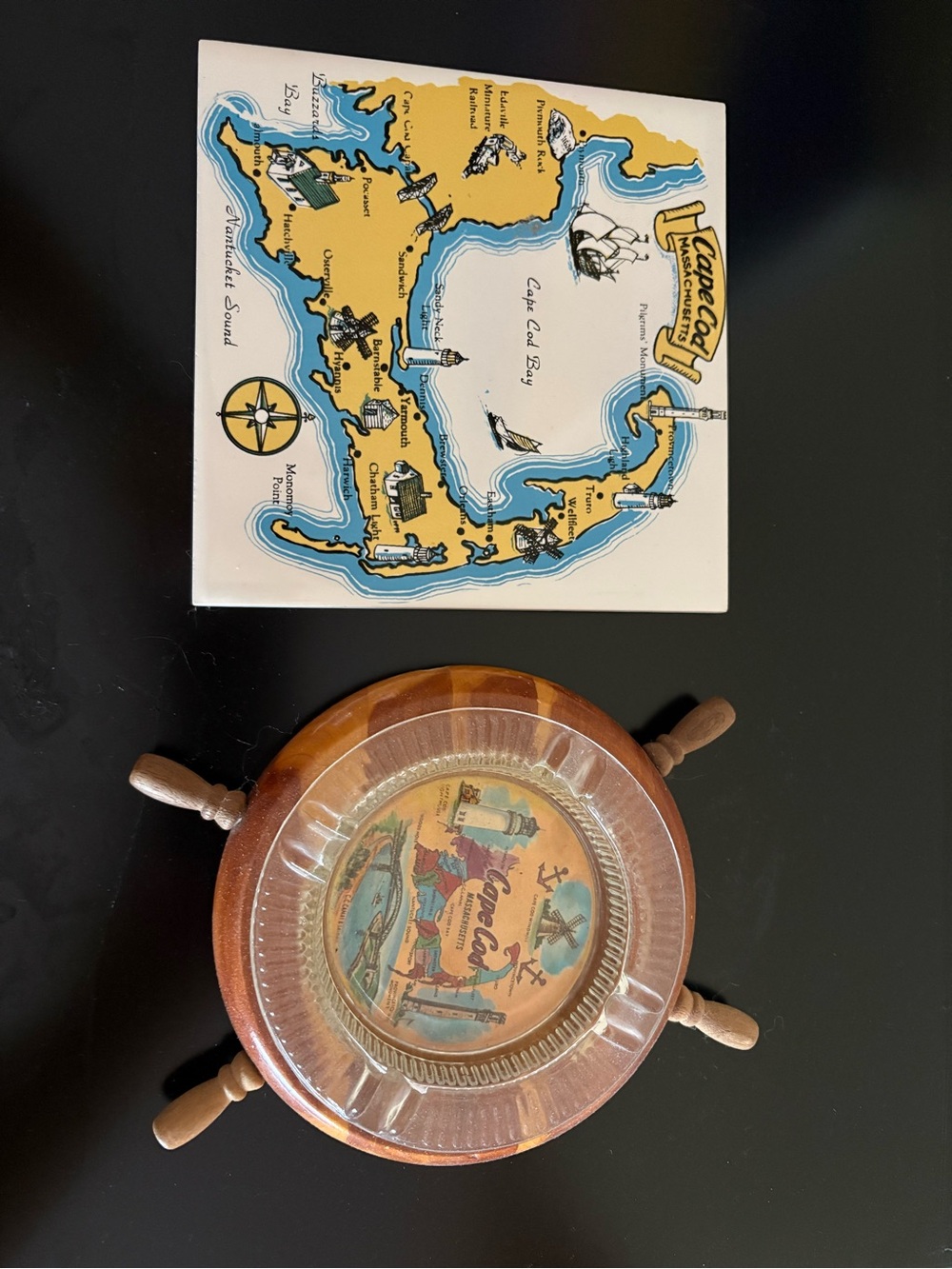 Cape Cod Decorative Wall Tile and Ashtray Nautical Theme